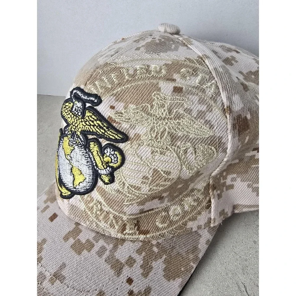 US Marine Corps Desert Digital Camo Embroidered EGA Baseball Cap Hat USMC